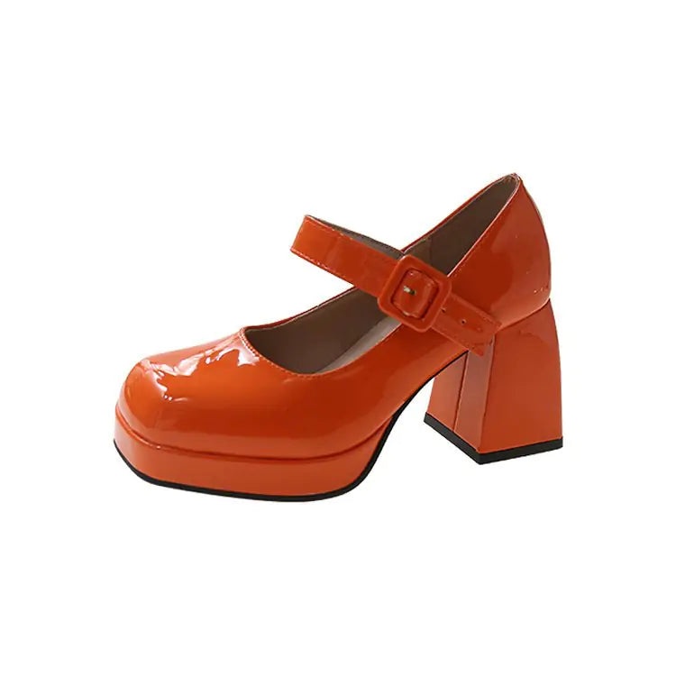 Retro Chunky Heel Mary Jane Shoes for Women 2023