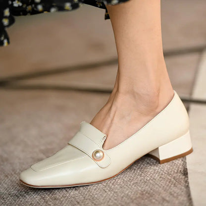 White Flat Slip-On Shoes for Women (Spring/Summer)