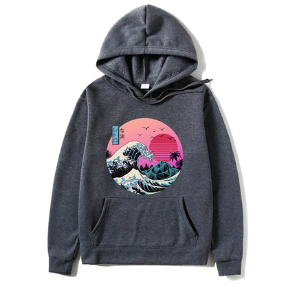 Japanese Anime Print Hoodies for Men and Women
