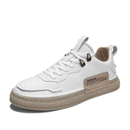 Men's Casual Spring Sneakers 2024 - Stylish White Shoes