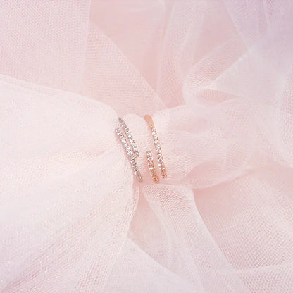 Minimalist Adjustable Zircon Ring for Women (J201)