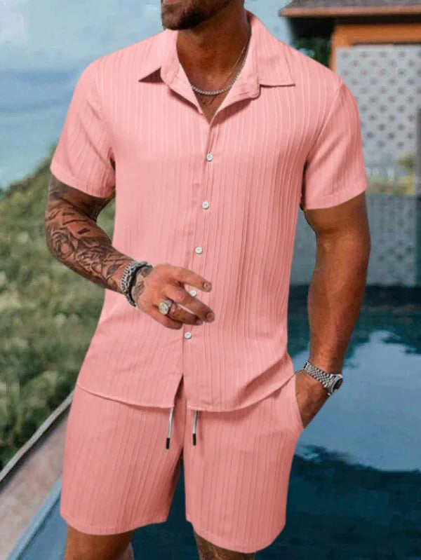 Men's Summer Casual Shirt & Shorts Set
