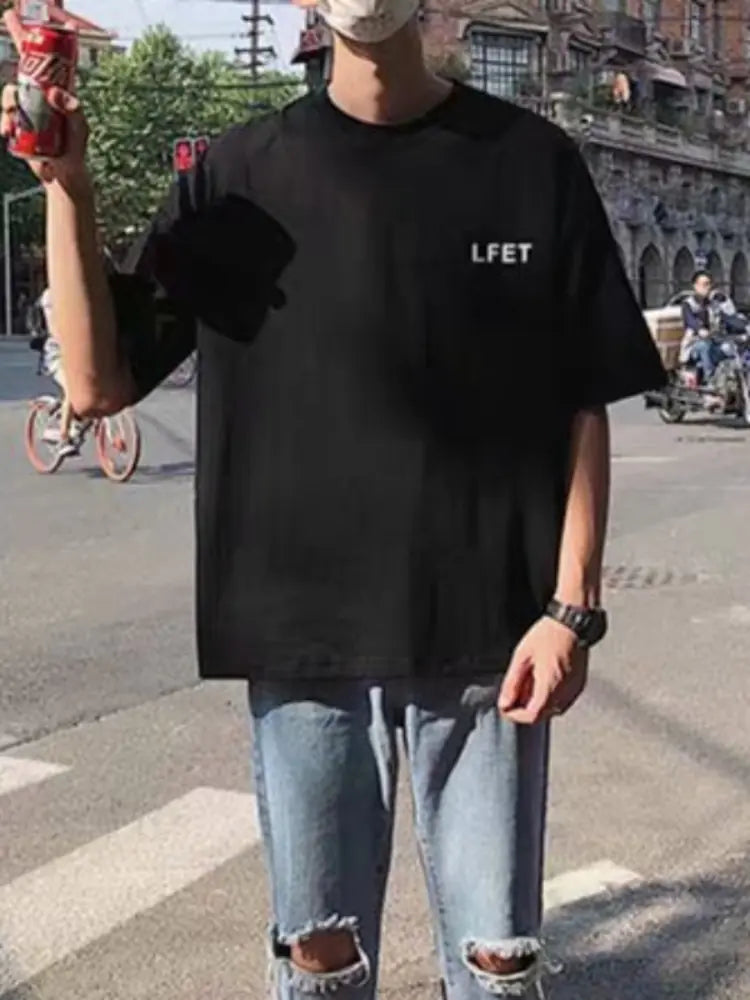 Korean Style Casual T-shirts for Men - Summer Chic Tops