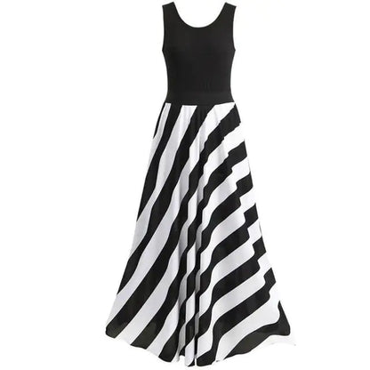 Striped Long Dress, Maxi Skirt, and Dress