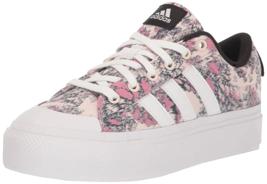 adidas Womens Bravada 2.0 Platform Shoe Skate White/White/Wonder Quartz 5.5