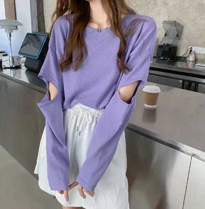 Long Sleeve T-Shirt, Knit Sweater Hoodie