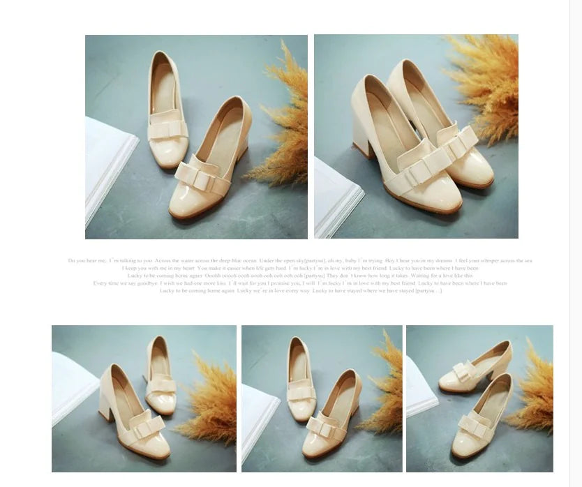 עקבים גבוהים עם קשת ועקבים עבים