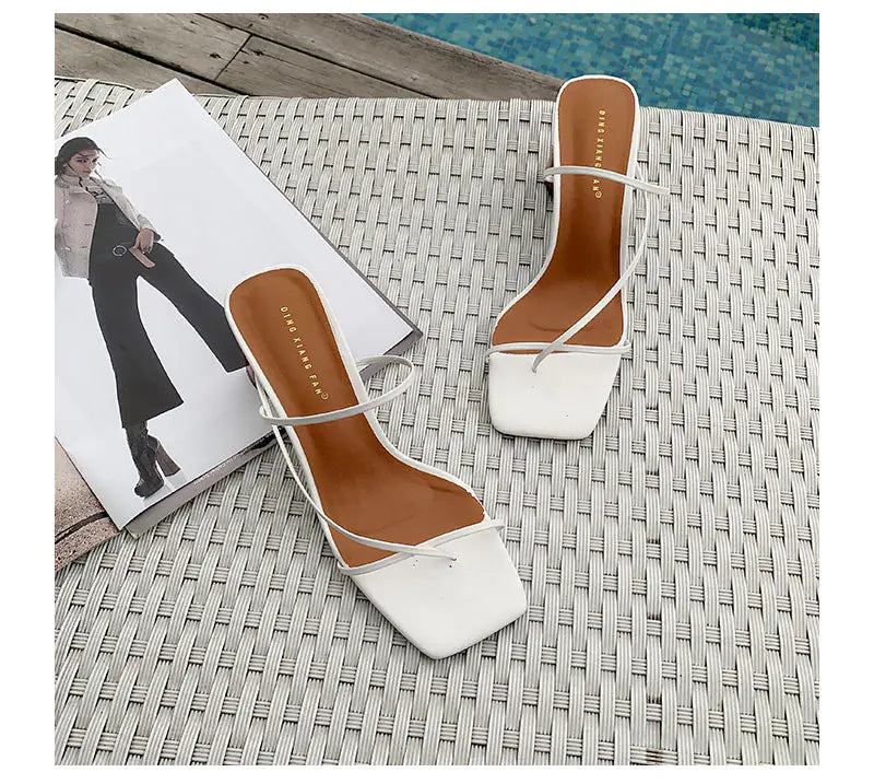 Classic Square-Toe Chunky Heeled Sandals (Summer 2020)