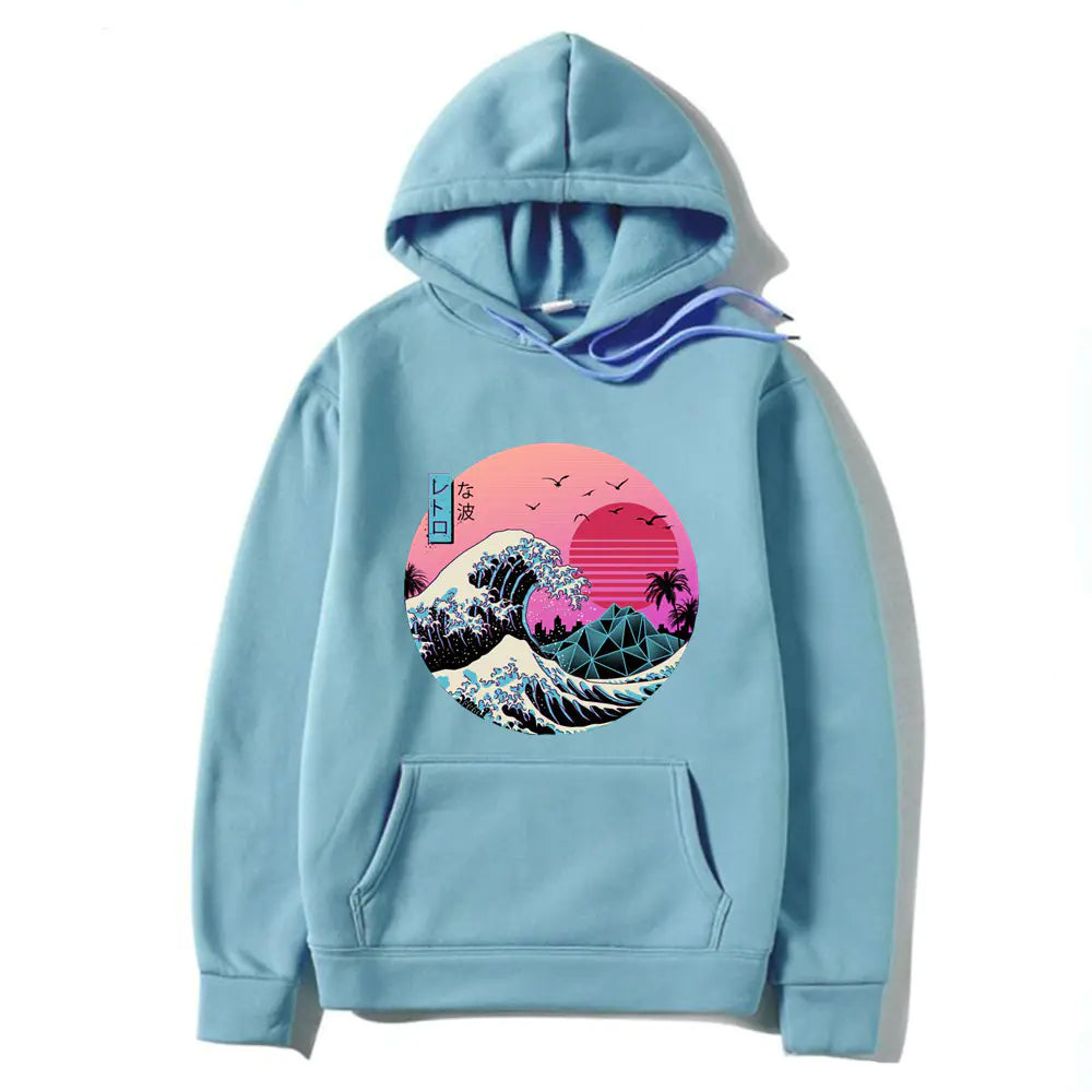 Japanese Anime Print Hoodies for Men and Women