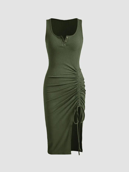 Drawstring Thread Dress Tight Skirt