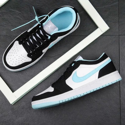 Pure White Dunk AJ1 Low Basketball Shoes for Couples