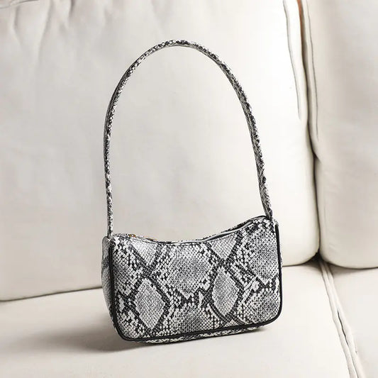 Vintage Snake Print Shoulder Bag for Women, 2020 Design
