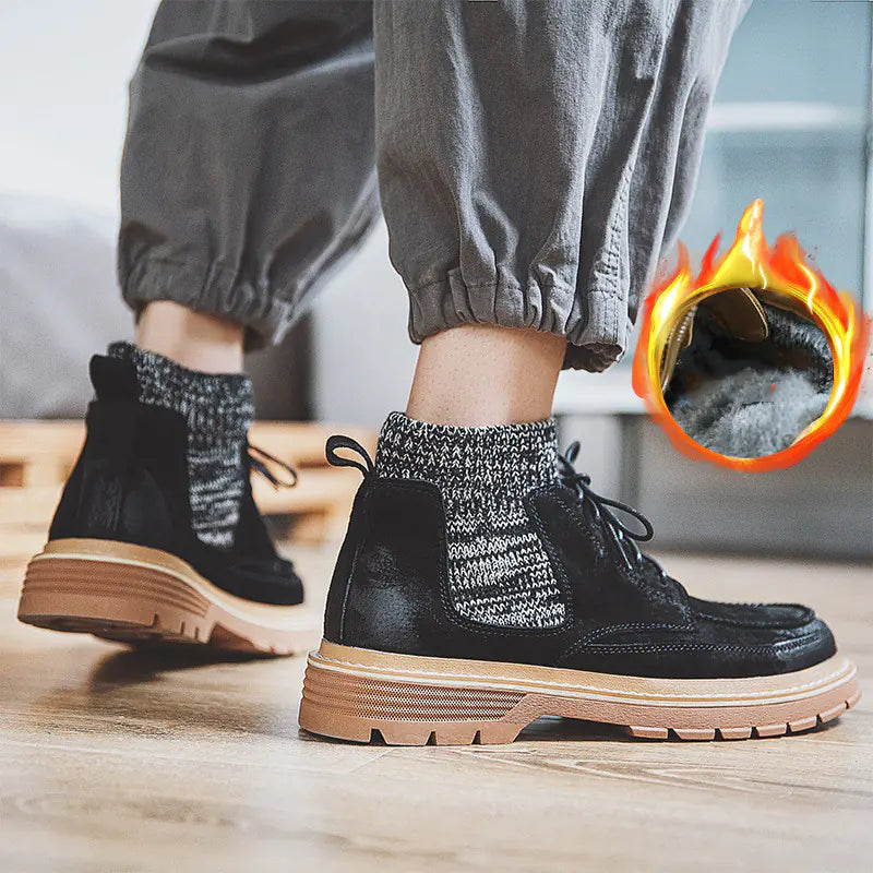 Men's High-Top Leather Martin Military Boots