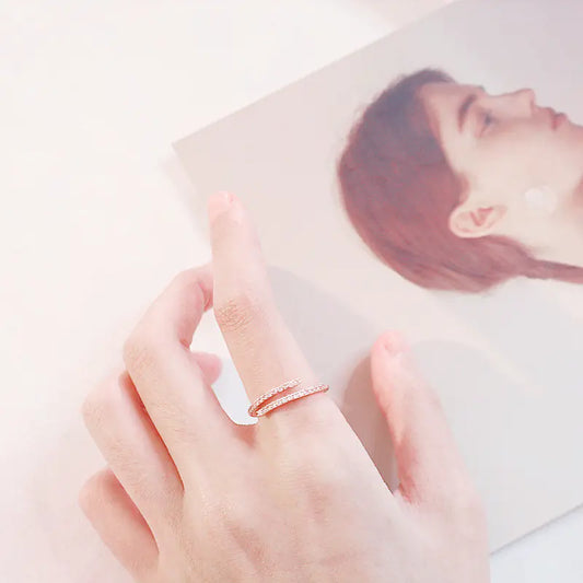 Minimalist Adjustable Zircon Ring for Women (J201)