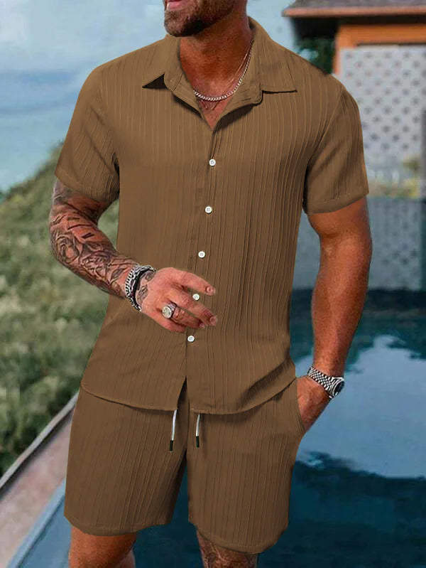Men's Summer Casual Shirt & Shorts Set