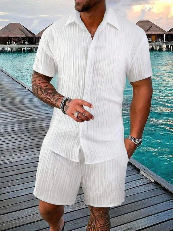 Men's Summer Casual Shirt & Shorts Set