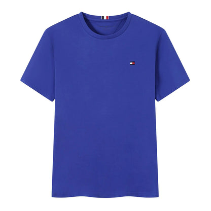 Tommy Men's Summer Short Sleeve T-Shirt - Solid Color