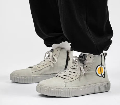 High-Top Canvas Shoes for Students and Casual Wear