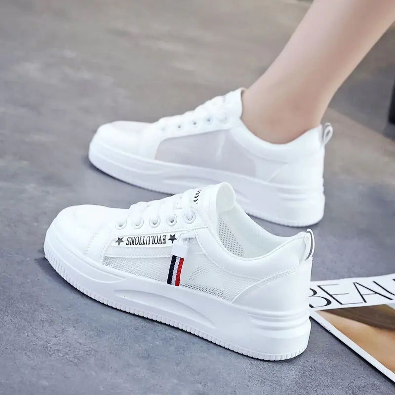 נעלי ספורט נוחות מרשת לנשים - סגנון קיץ קז'ואל