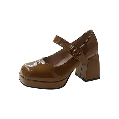 Retro Chunky Heel Mary Jane Shoes for Women 2023