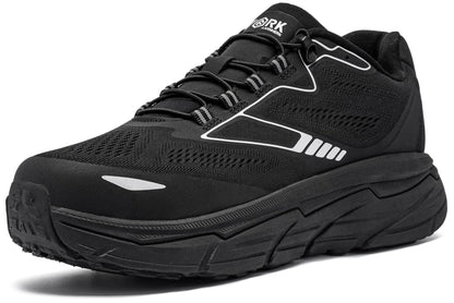 LARNMERN Steel Toe Sneakers for Men Women Lightweight Work Shoes Comfortable Safety Sneakers Slip Resistant Tennis Shoes Slip-on Hiking Shoe Mens Trail Running Sneakers Construction(10 Black)