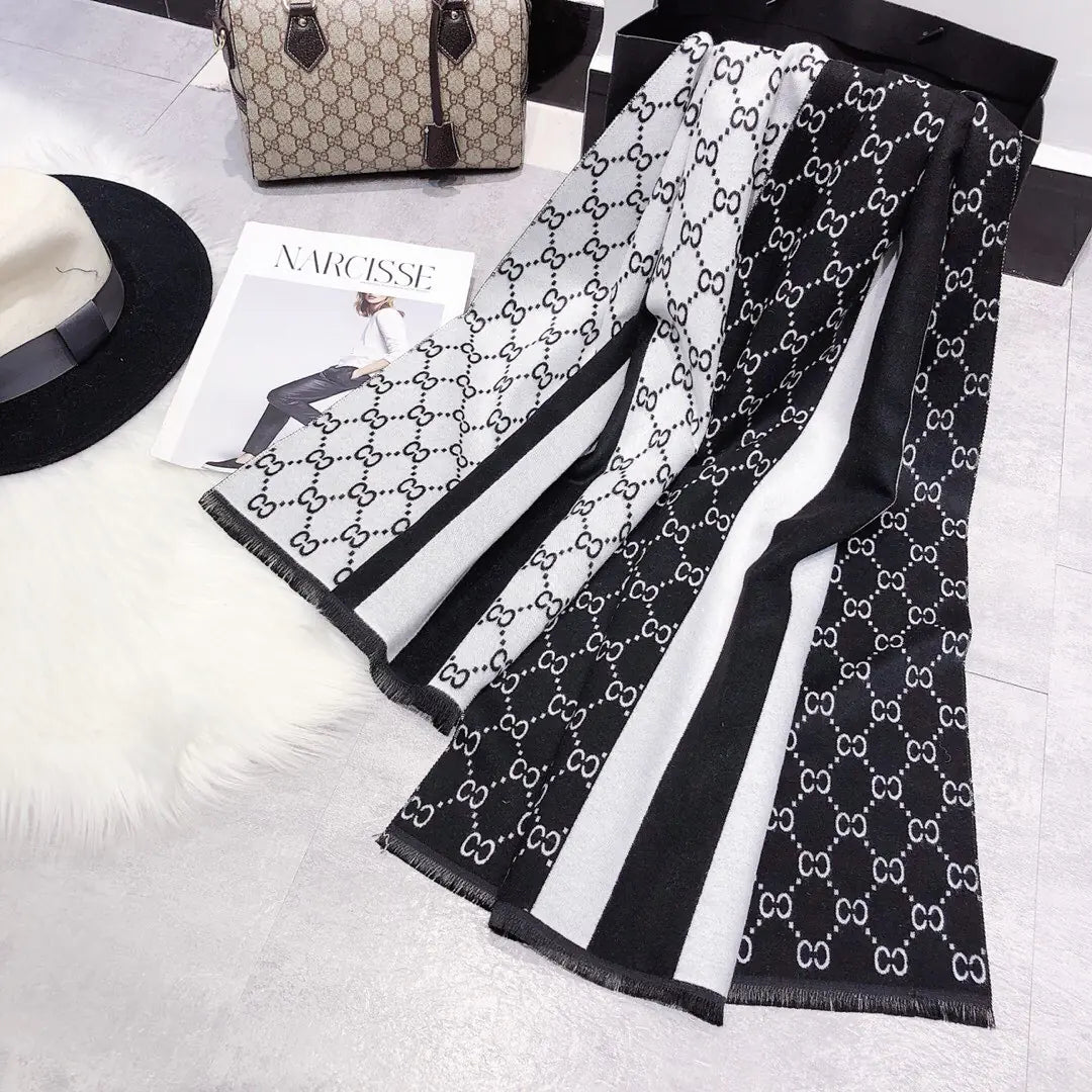 Winter Thickened Double-Sided Scarf for Women