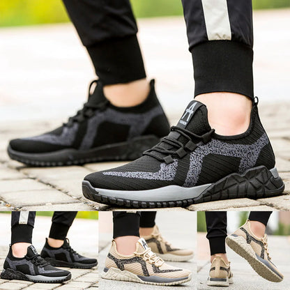 Fashionable Outdoor Men's Breathable Knit Sneakers