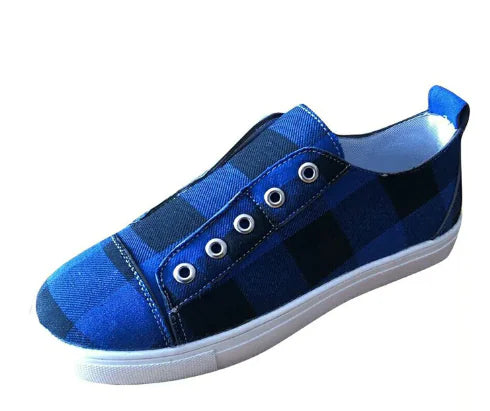 Plaid Canvas Shoes for Women
