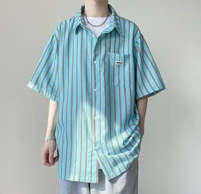 Men's Casual Retro Street Cotton Polyester Shirt