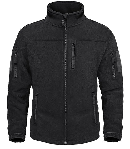 MAGNIVIT Work Jackets for Men Fleece Jacket Winter Jacket Full Zip Softshell Tactical Jackets Hunting Jackets Snow Jackets Black M