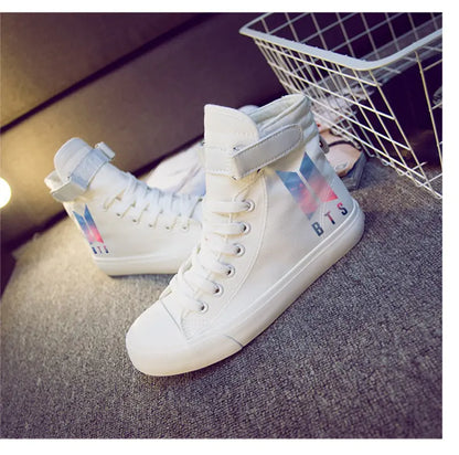 BTS High-Top Casual Shoes with Velcro (Couple's Style)