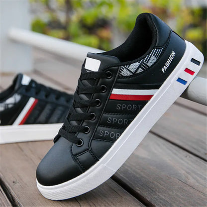 Men's Casual Trendy Breathable White Sneakers