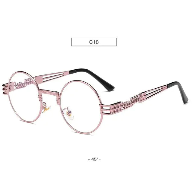 משקפי שמש עגולים עם מסגרת אביב - משקפי שמש ממתכת