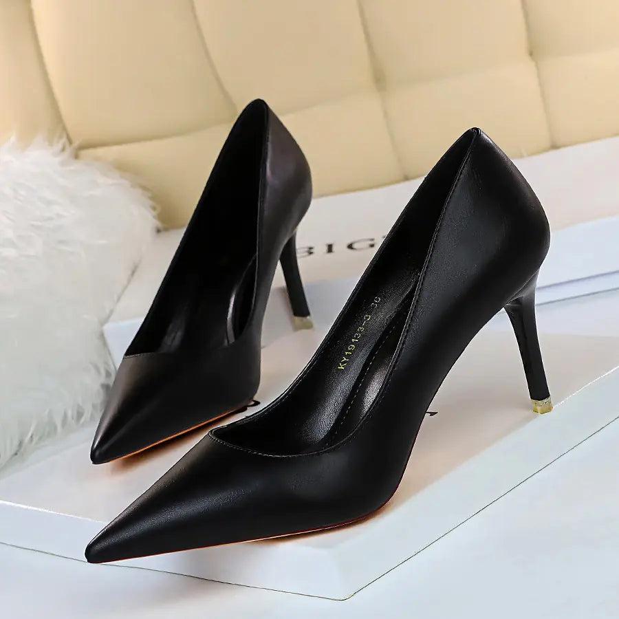 9511-17 Korean Style Slim High Heel Women's Shoes
