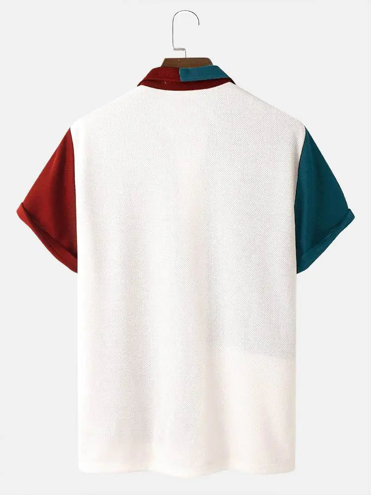 Versatile Casual Men's Shirt in Polyester Spandex