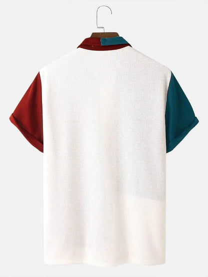 Versatile Casual Men's Shirt in Polyester Spandex