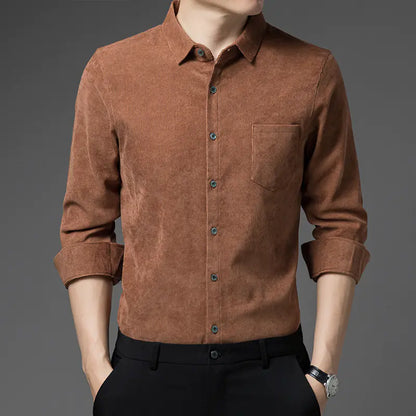 Thickened Long-sleeved Casual Shirt for Men