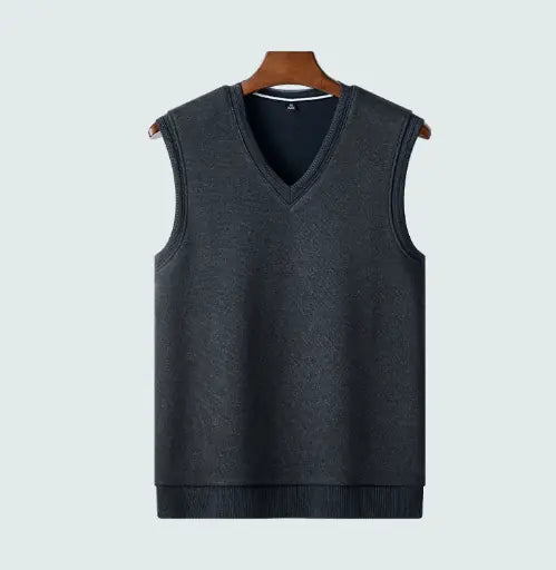 Men's Sleeveless Casual Knitted Sweater Pullover Vest