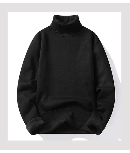Plush High-Neck Sweater for Men