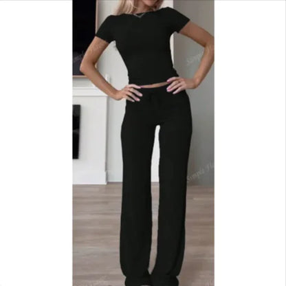 Women's Summer T-Shirt & Pants Set