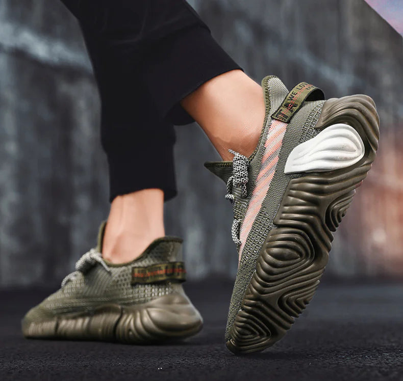 Reflective Yeezy Sneakers - Breathable Running Shoes