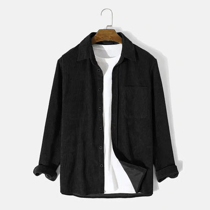 Men's Loose Long Sleeve Corduroy Shirt