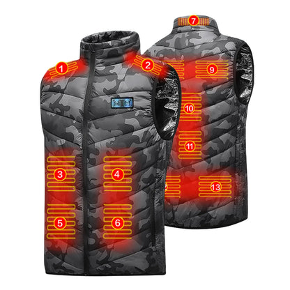 Unisex Heated Vests For Men Women Heated Winter Warm Heated Jackets Rechargeable USB Puffer Jackets Outerwear 2024