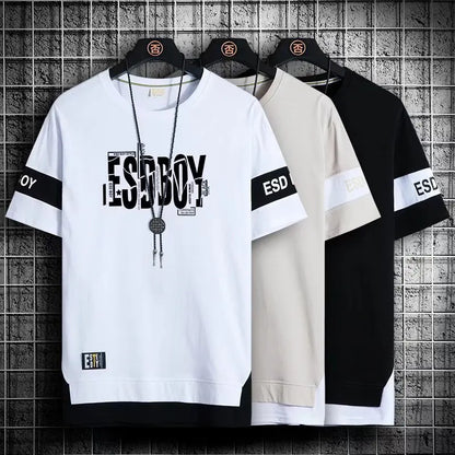 Men's Summer Short Sleeve Graphic T-Shirts (Japan Fashion)