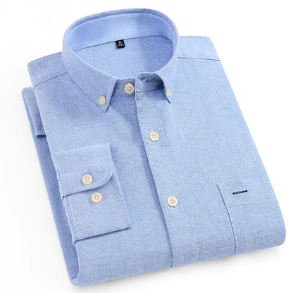 Men's Casual Solid Color Long Sleeve Shirt