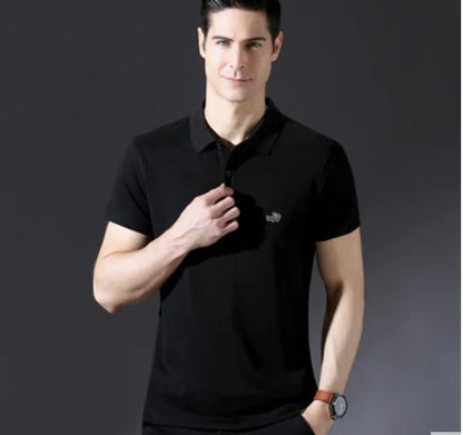 Men's Summer Cotton Polo Shirt - Casual Short Sleeve