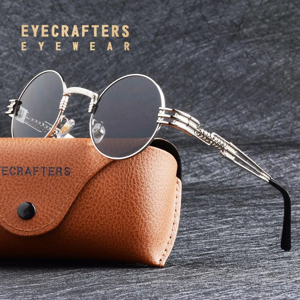 משקפי שמש עגולים עם מסגרת אביב - משקפי שמש ממתכת