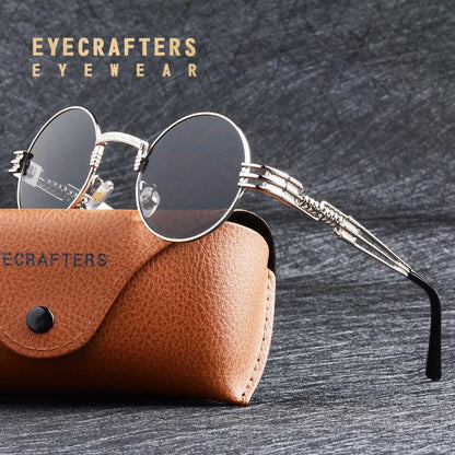 משקפי שמש עגולים עם מסגרת אביב - משקפי שמש ממתכת