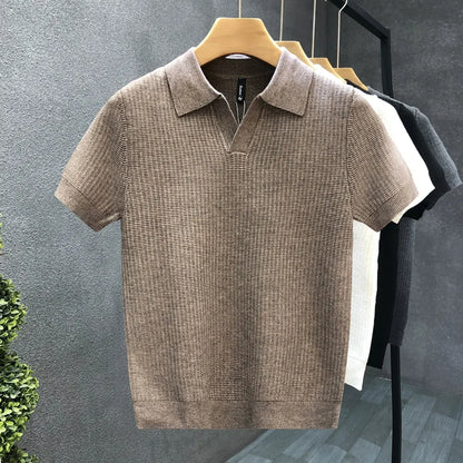 Thin Knitted Polo Shirt