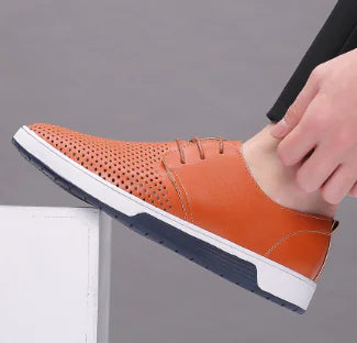 Men's Genuine Leather Casual Sneakers